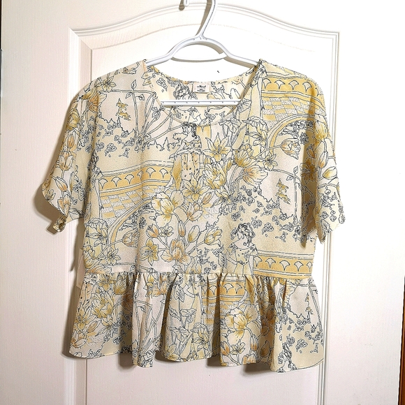 Wilfred Macee Yellow Butter Peplum Top siz… - Picture 3 of 5